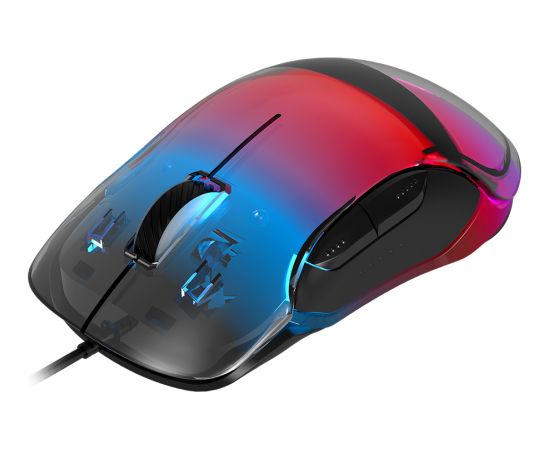 CANYON Braver GM-728, Optical Crystal gaming mouse, Instant 825, ABS material, huanuo 10 million cycle switch, 1.65M TPE cable with magnet ring, weight: 114g, Size: 122.6*66.2*38.2mm, Black