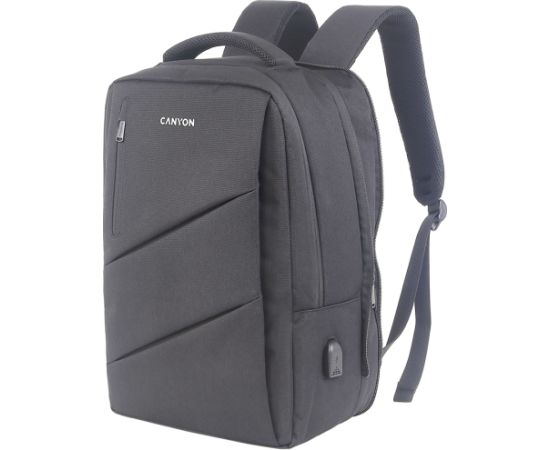 CANYON BPE-5, Laptop backpack for 15.6 inchProduct spec/size(mm): 400MM x300MM x 120MM(+60MM)Grey, Canyon LogoEXTERIOR materials:100% PolyesterInner materials:100% Polyestermax weigh