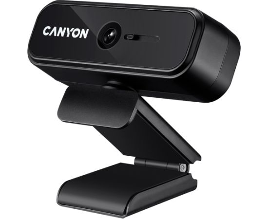 CANYON C2, 720P HD 1.0Mega fixed focus webcam with USB2.0. connector, 360° rotary view scope, 1.0Mega pixels, built in MIC, Resolution 1280*720(1920*1080 by interpolation), viewing angle 46°, cable length 1.5m, 90*60*55mm, 0.104kg, Black