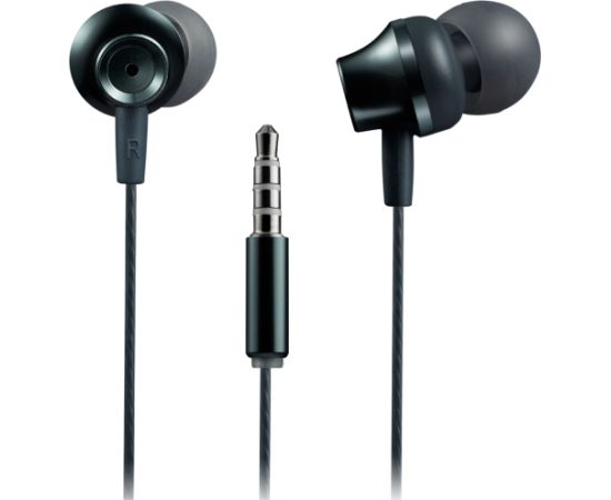 CANYON SEP-3, Stereo earphones with microphone, metallic shell, cable length 1.2m, Dark Gray, 22*12.6mm, 0.012kg