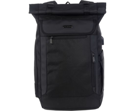 CANYON RT-7, Laptop backpack for 17.3 inch, Product spec/size(mm): 470MM(+200MM) x300MM x 130MM, Black, EXTERIOR materials:100% Polyester, Inner materials:100% Polyester, max weight (KGS):