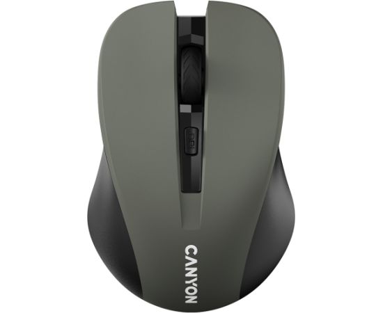 CNE-CMSW1G CANYON мышь, цвет - серый, беспроводная 2.4 Гц, DPI 800/1000/1200 DPI, 3 кнопки и колесо прокрутки, прорезиненное покрытие