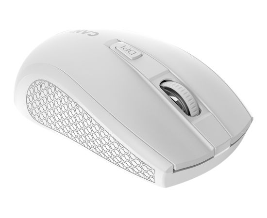 CANYON MW-7, 2.4Ghz wireless mouse, 6 buttons, DPI 800/1200/1600, with 1 AA battery ,size 110*60*37mm,58g,white