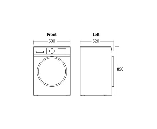 Washing dryer machine Scandomestic WDF8514WBE