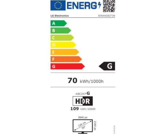 LG 50NANO82T3B 50" NanoCell NANO82 4K Smart TV 2024 webOS