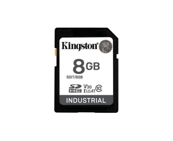 KINGSTON 8GB SDHC Industrial -40C to 85C C10 UHS-I U3 V30 A1 pSLC