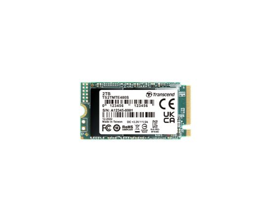 TRANSCEND 2TB M.2 2242 PCIe Gen3x4 NVMe 3D TLC DRAM-less