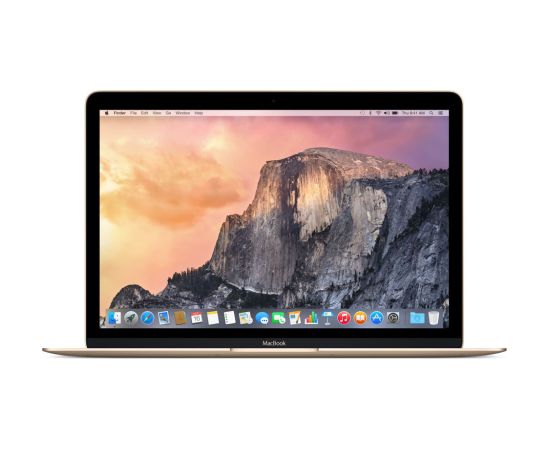 Apple MacBook 2015 Retina 12" - Core M 1.1GHz / 8GB / 256GB SSD - Gold (Atjaunināts, stāvoklis labi)