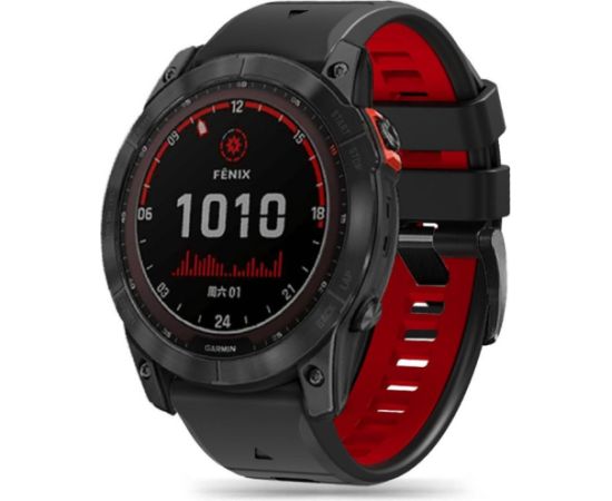 Tech-Protect watch strap IconBand Pro Garmin fenix 3/5X/3HR/5X Plus/6X/6X Pro/7X, black/red