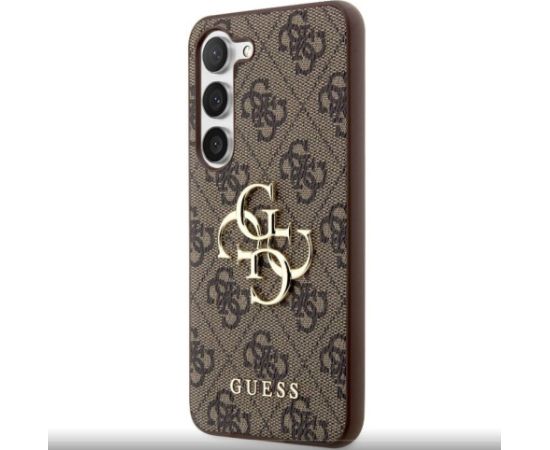 Guess Samsung  Galaxy S23 PU 4G Metal Logo Case Brown