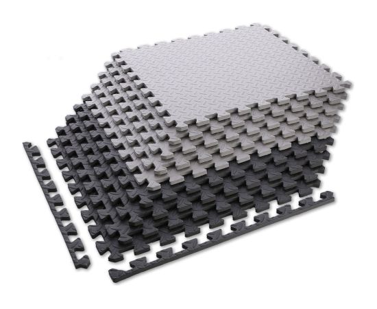 Puzzle mat under sports equipment light grey 9 pieces HMS MP12