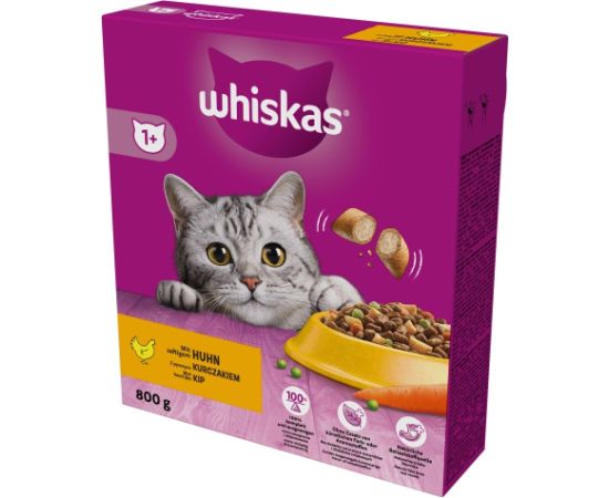 WHISKAS with delicious chicken - dry cat food - 800g