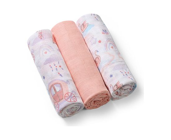 Babyono Muslīna autiņu komplekts SUPER SOFT (3 gab.) 348/11 pink