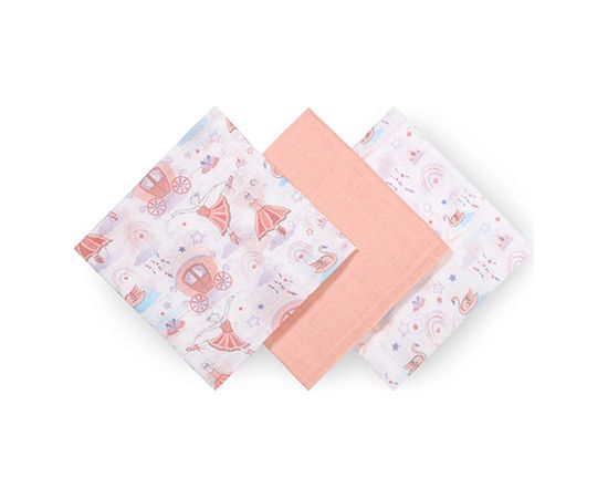 Babyono Muslīna autiņu komplekts SUPER SOFT (3 gab.) 348/11 pink