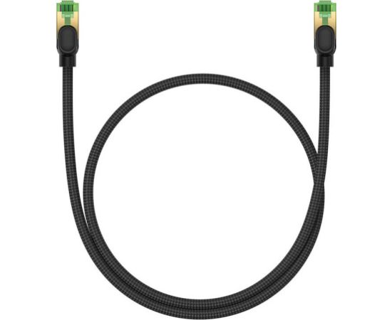 Braided network cable cat.8 Baseus Ethernet RJ45, 40Gbps, 0,5m (black)