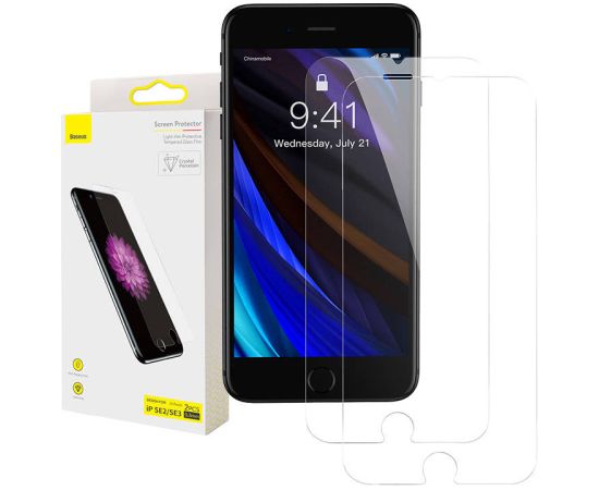 Tempered glass 0.3mm Baseus for iPhone SE 2 / iPhone SE 3