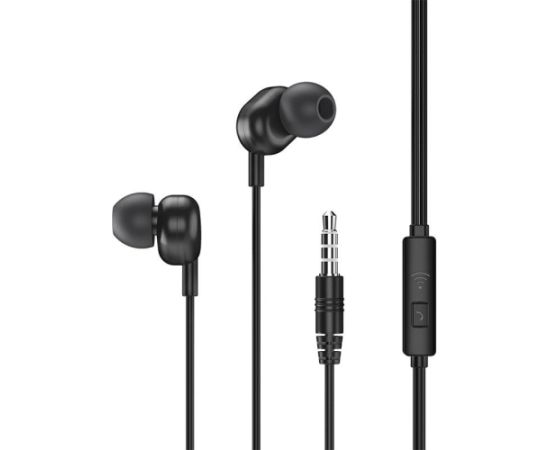 Remax RW-105 earphones, 3.5mm jack (black)