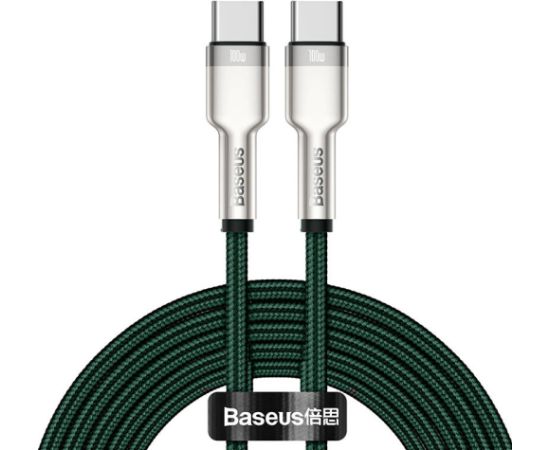 Cable USB-C to USB-C Baseus Cafule, 100W, 2m (green)