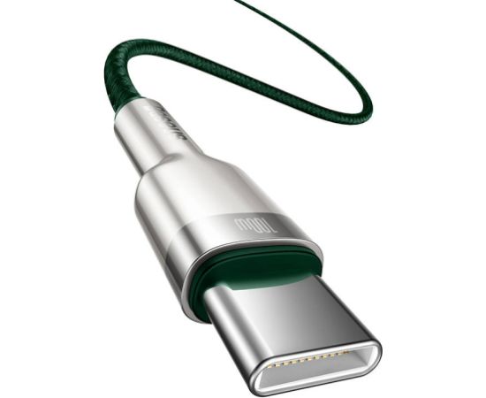 Cable USB-C to USB-C Baseus Cafule, 100W, 2m (green)