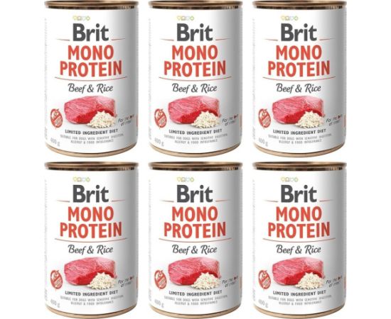 Brit Brit Mono Protein Beef & Rice 6 x 400 g