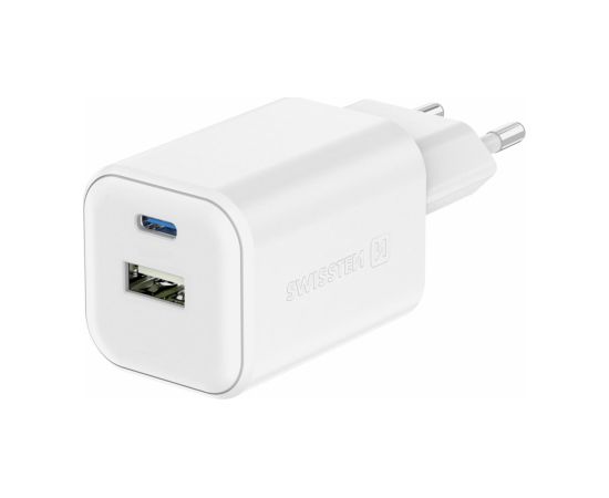 Swissten Travel 3арядное устройство GaN USB-C / PD USB-A / 18W QC / 45W