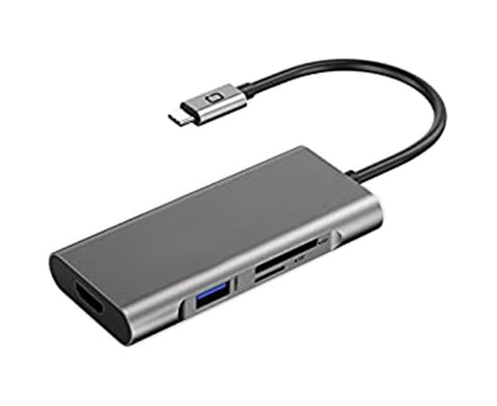 Extradigital Adapter USB Type-C - 3 x USB 3.0, Type-C PD, HDMI, SD, TF