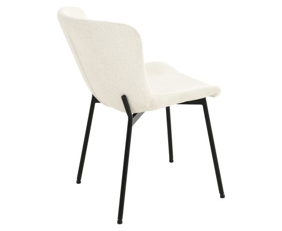 Krēsls MANOLO balts bukle audums