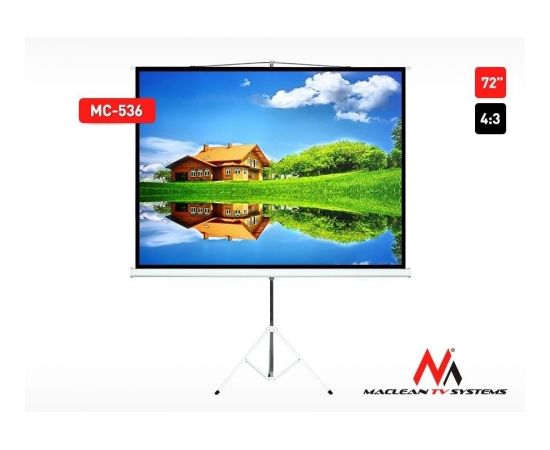 Maclean MC-536 Standard Portable Tri  Projection Screen 72’’ 4:3 145x110 cm