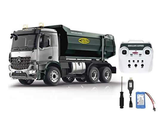 Jamara Dump truck Mercedes-Benz Arocs Metal Meiller, toy wehicle (silver/black, 1:20)