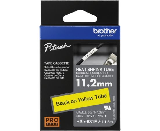 Brother Juostelė 11,7 mm juoda/geltona