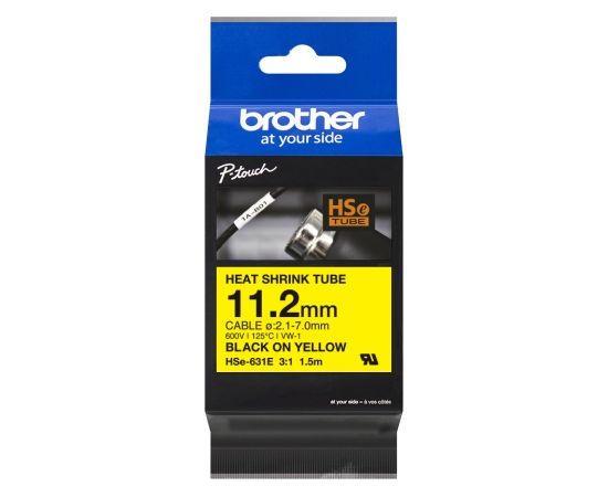 Brother Juostelė 11,7 mm juoda/geltona