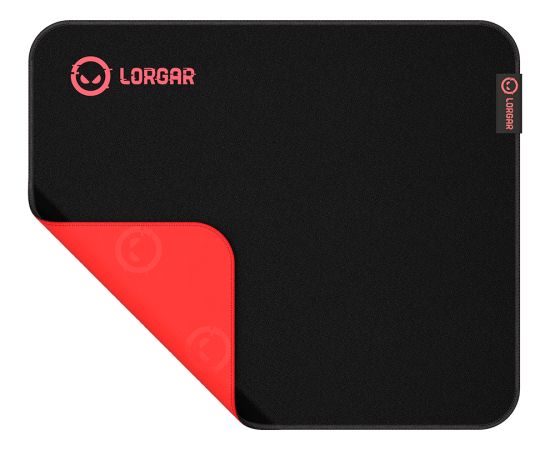 Lorgar Main 323, Gaming mouse pad, Precise control surface, Red anti-slip rubber base, size: 360mm x 300mm x 3mm, weight 0.21kg