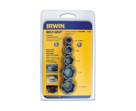 Uzgaļu komplekts Irwin Bolt-Grip; 5 gab.