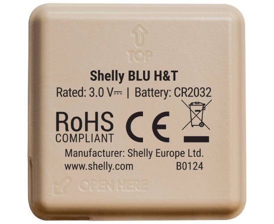 Temperature and humidity sensor Shelly Blu H&T Black (mocha)