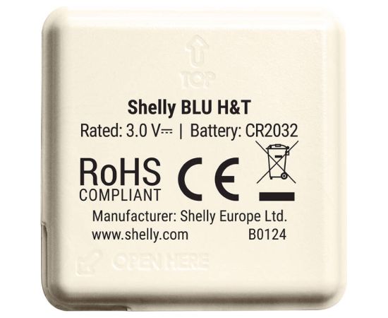 Temperature and humidity sensor Shelly Blu H&T Black (ivory)