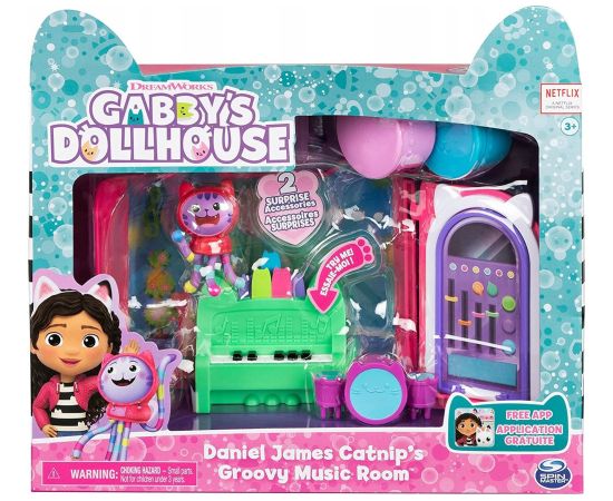 Spin Master Spin Master Gabby's Dollhouse Deluxe Room - Groovy Music Room, Backdrop