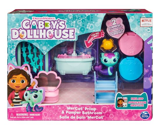 Spin Master Spin Master Gabbys Dollhouse Deluxe Room Bathroom, Fig. (with a seakill figure)