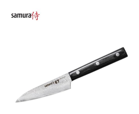 Samura DAMASCUS 67 Универсальный Кухонный нож 3.9"/98mm из AUS 10 Дамасской стали 61 HRC (67-слойный)