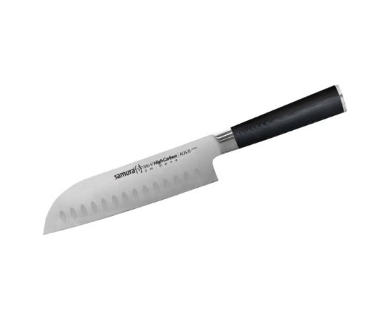 Samura MO-V Кухонный нож Santoku 7"/180mm из AUS 8 Японской стали 59 HRC