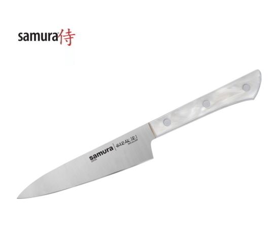 Samura Harakiri Acryl Кухонный нож c зубчатым лезвием 150mm с акриловой ручкой с AUS 8 кованной японской стали 58 HRC