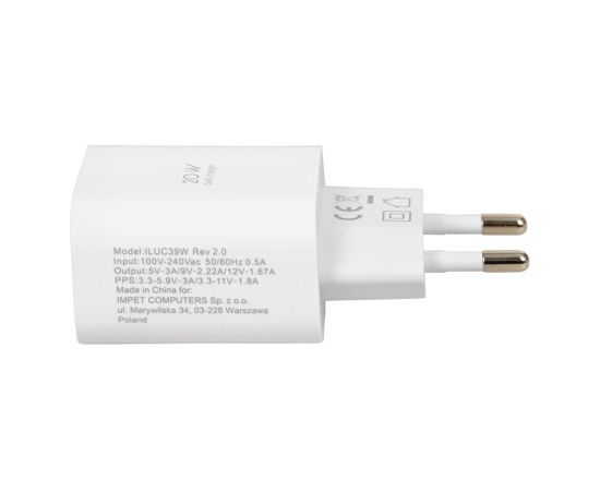 Ibox WALL CHARGER I-BOX C-39 USB-C PD20W WITH CABLE