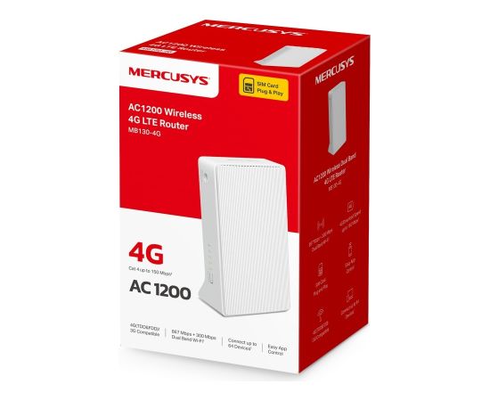 Router Mercusys MB130-4G LTE AC1200