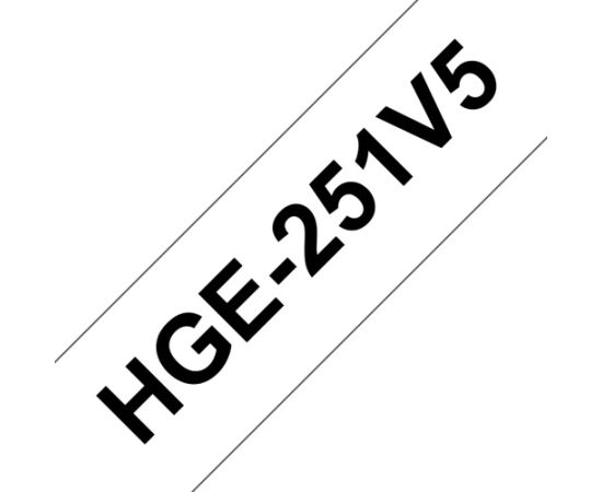 Brother HGE251 24MM BLACK ON WHITE (5PK) H/GRADE