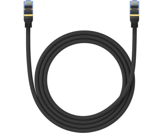Braided network cable cat.7 Baseus Ethernet RJ45, 10Gbps, 1,5m (black)