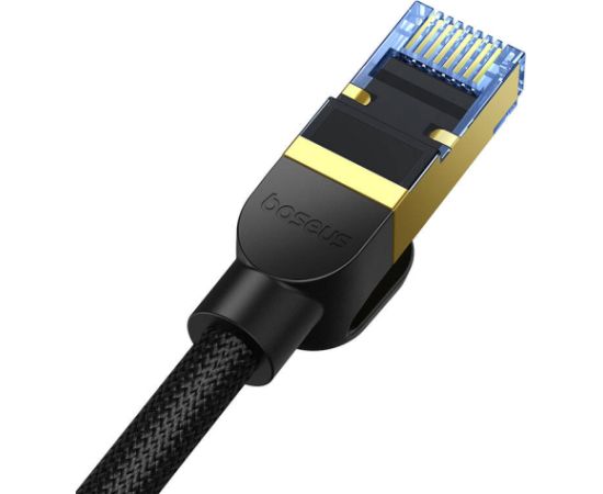 Braided network cable cat.7 Baseus Ethernet RJ45, 10Gbps, 0,5m (black)