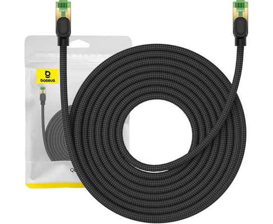 Braided network cable cat.8 Baseus Ethernet RJ45, 40Gbps, 10m (black)