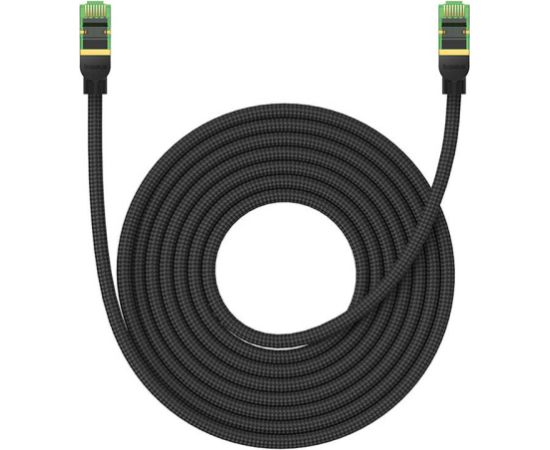 Braided network cable cat.8 Baseus Ethernet RJ45, 40Gbps, 8m (black)
