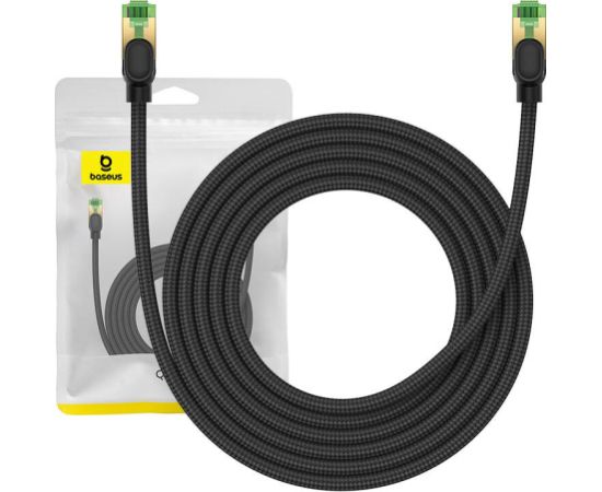 Braided network cable cat.8 Baseus Ethernet RJ45, 40Gbps, 3m (black)