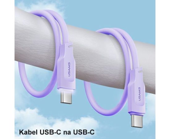 USAMS US-SJ567 USB-C kabelis 1,2 m | 100 W balts