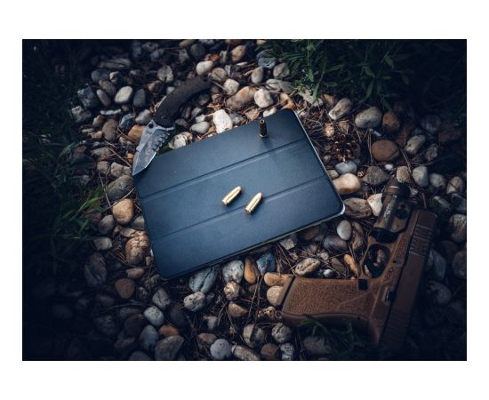 Tactical Book Tri Fold Case for Samsung X610|X616 Galaxy Tab S9 FE+ Black